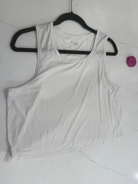 aerie White Performance Crop Tank